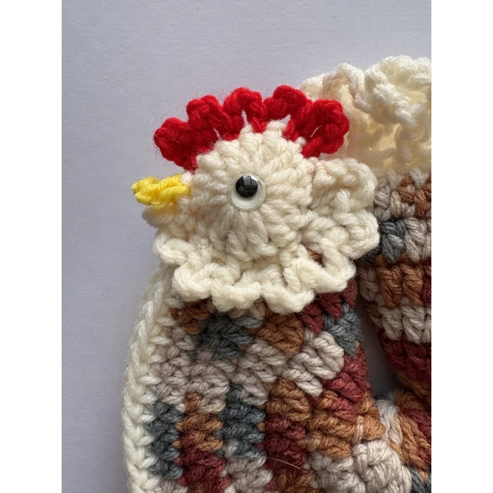 Handmade Crocheted Chicken/ Hen Kitchen Hot Pad /Pot Holder - Cottagecore Granny